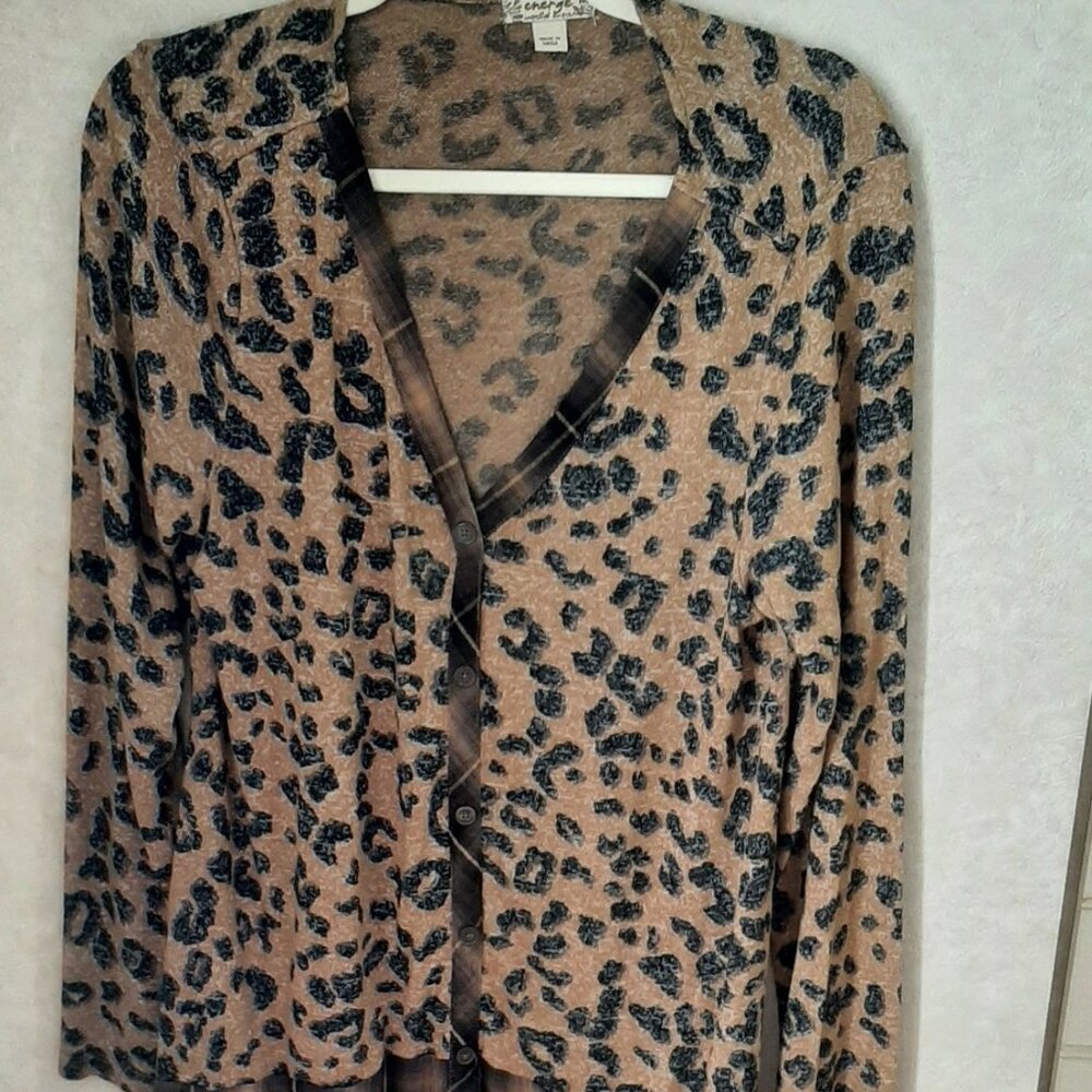 Soft Knit, Rayon, Polyester Long Sleeve, V Neck Tunic Top, Sz Med, EUC, Like New